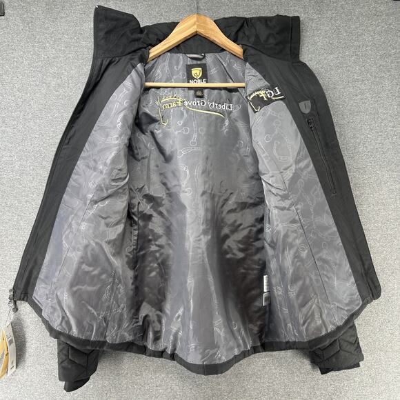 NEW Noble Equestrian Quilted Jacket Women's Size Large Black Insulated Warm - Picture 2 of 12